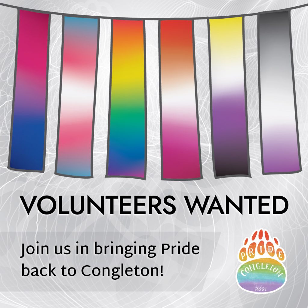 Volunteers wanted - join us in bringing Pride back to Congleton!