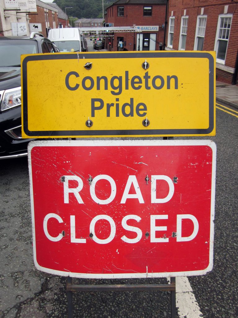 Road closed for Congleton Pride